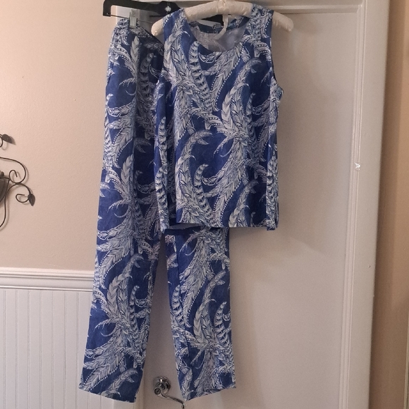 J. McLaughlin Bundle Giada Fernflower Print Pants SzS &...